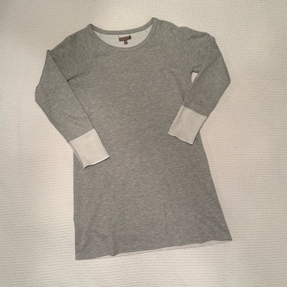 Lilla P | Heather Gray Long Sleeve Lounge Dress